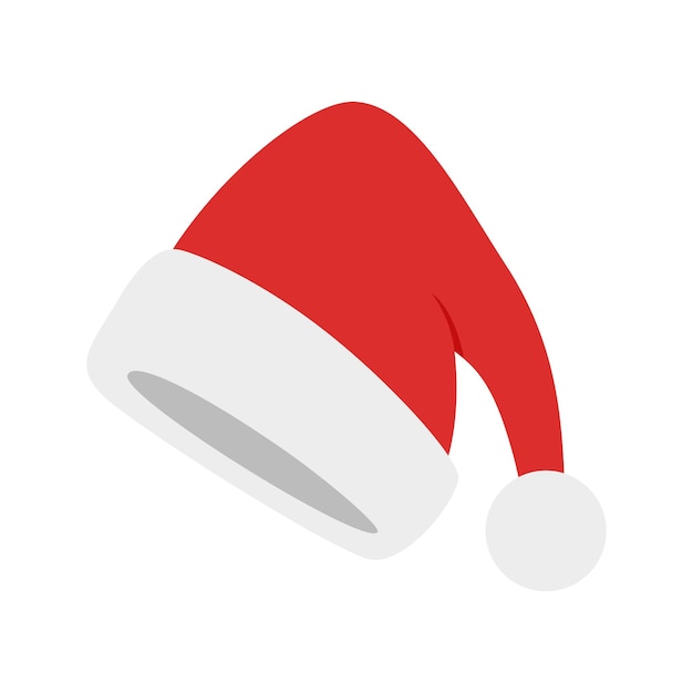 Vector santa hat isolated on white background