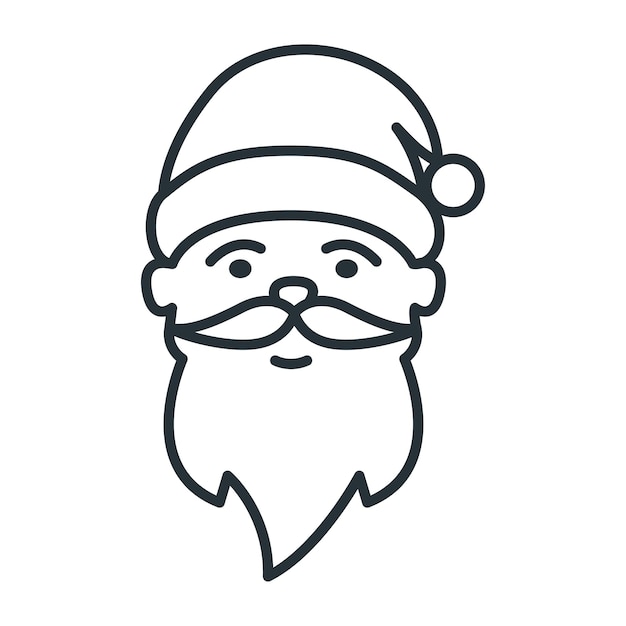 Santa icon vector on trendy design