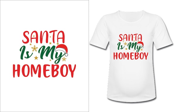 Santa is my homeboy Kerst t-shirt voor baby