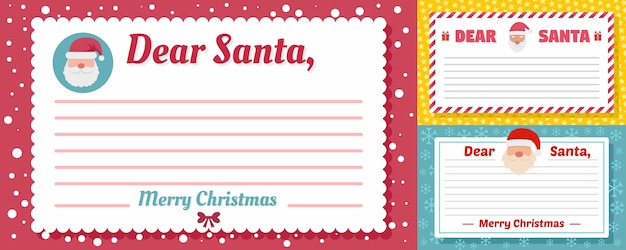 Santa letter banner set