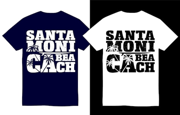 Santa Moni Beach-t-shirtontwerp