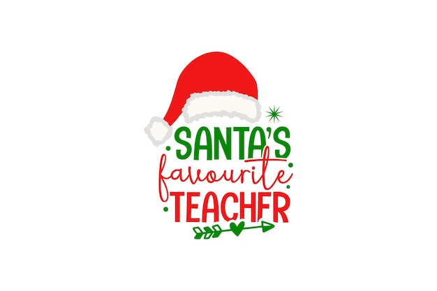 Vector santa's favourite teacher