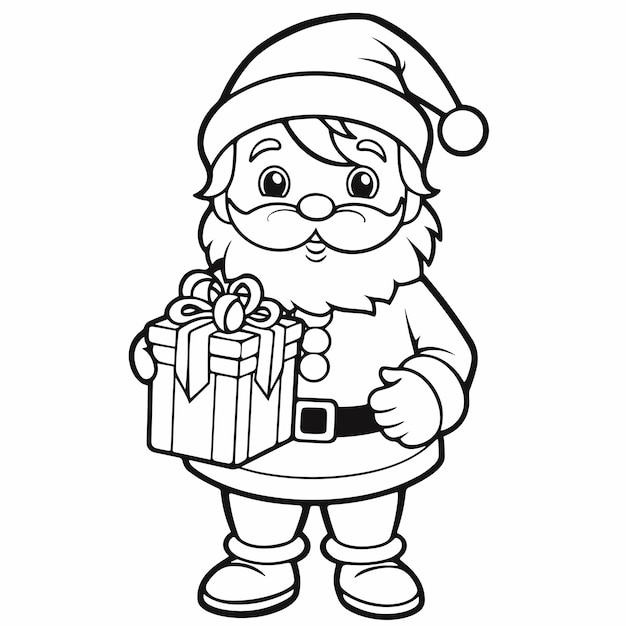 Vector santa's geschenk overzicht vectorillustratie