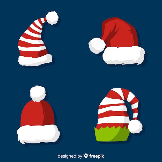 Collezione cappelli di babbo natale