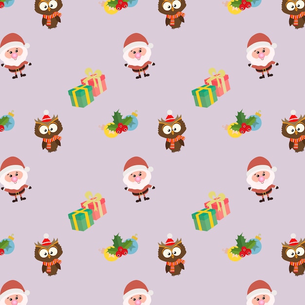 Santa uil patroon Kerstmis