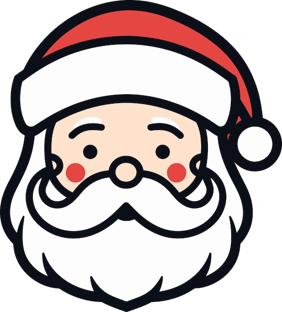 Santa vector illustratie ontwerp eenvoudig