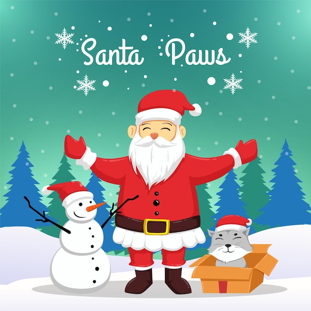 Santa with animal in santa paws activism