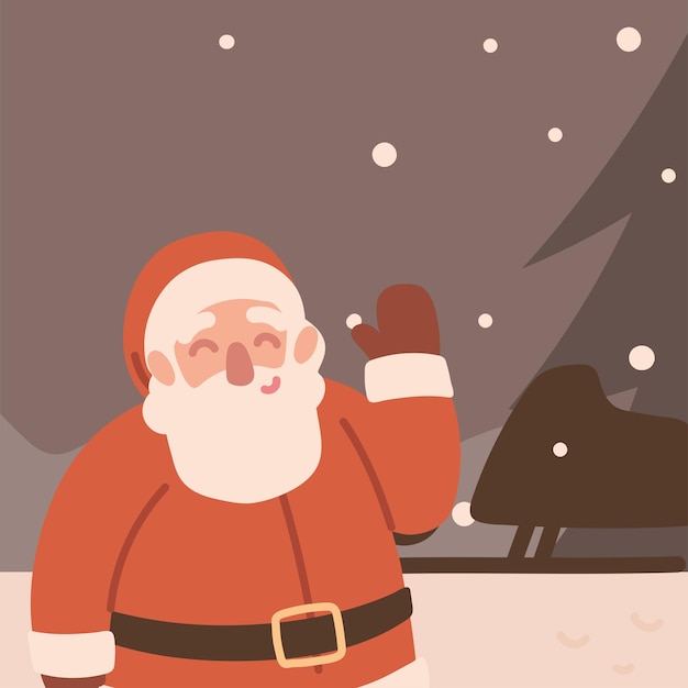 Santa with sled