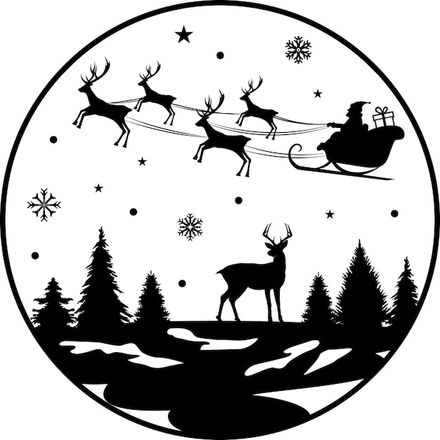 Santas Sleigh Svg Christmas Svg