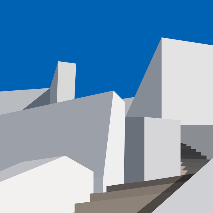 Vector santorini greece architecture