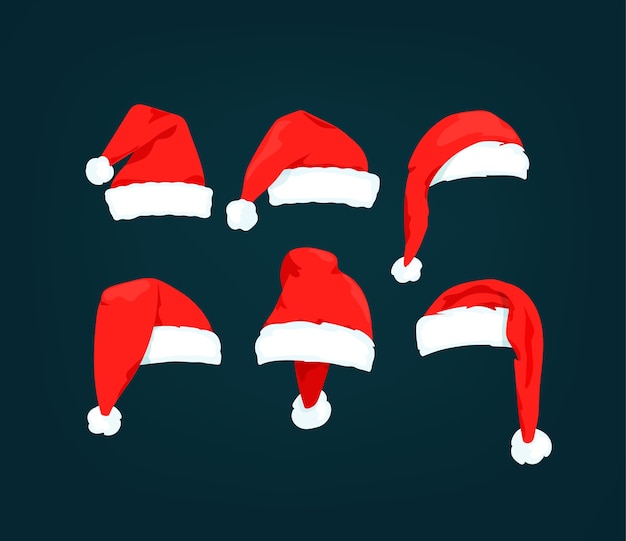 Sants Claus red hat  clipart