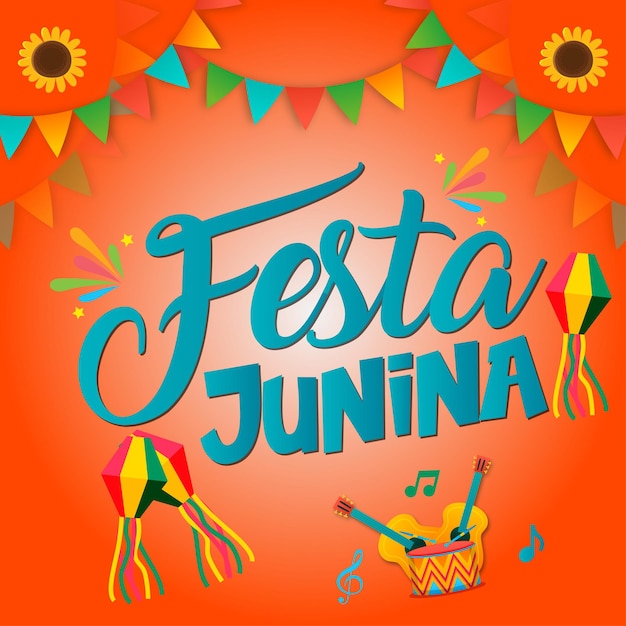 Sao Joao Festa Junina Blue festa junina Дизайн футболки Празднование вечеринки Festa junina