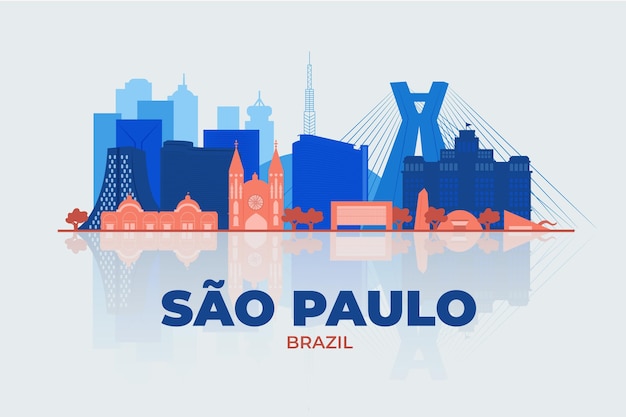 São paulo skyline illustration