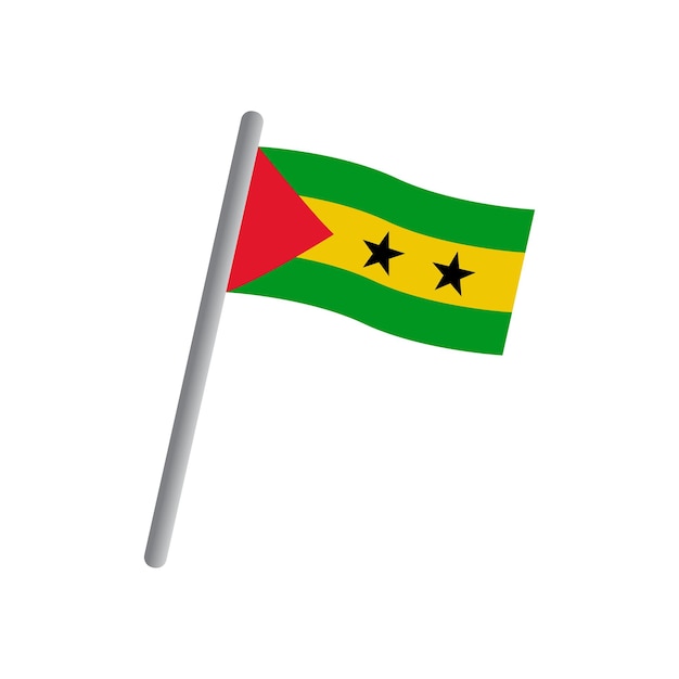 Sao Tomé en Principe vlag icoon vector