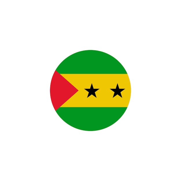 Sao Tomé en Principe vlag icoon vector