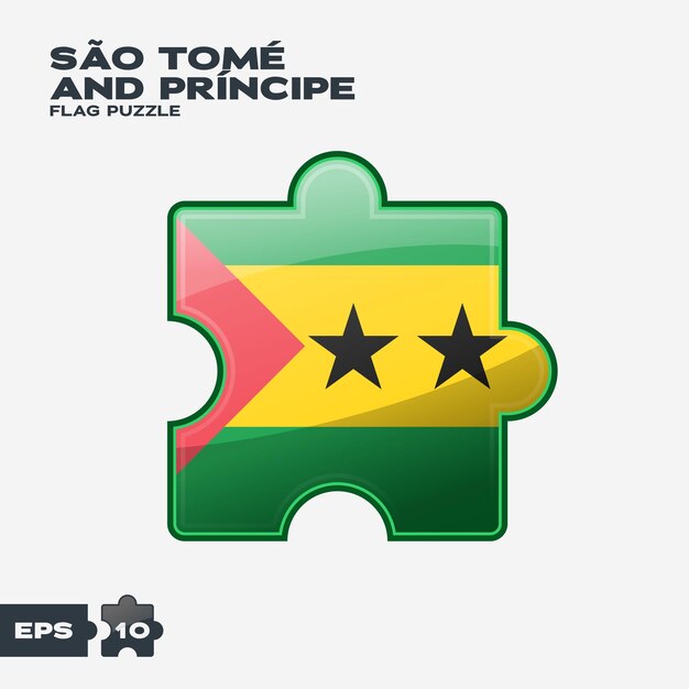 Sao Tomé en Principe vlag puzzel