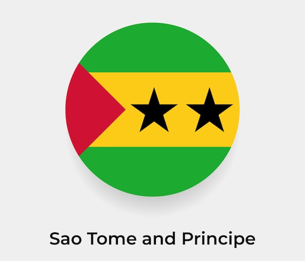 Sao Tome en Principe vlag zeepbel cirkel ronde vorm pictogram vectorillustratie