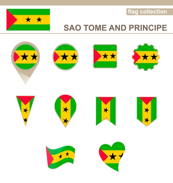 Коллекция флагов Сан-Томе и Принсипи, 12 версий