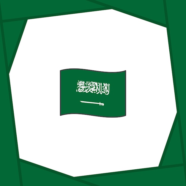 Saoedi-Arabië Vlag Abstracte Achtergrond Ontwerpsjabloon Saudi-Arabië Onafhankelijkheidsdag Banner Social Media Post Saoedi-Arabië Banner