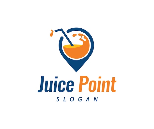 Sap punt Logo sjabloon. Juice Cafe en Bar-logo