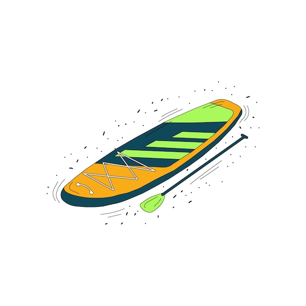 Vector sapboard summer holidays on the water water sports the logo and the icon of the dashboard in the