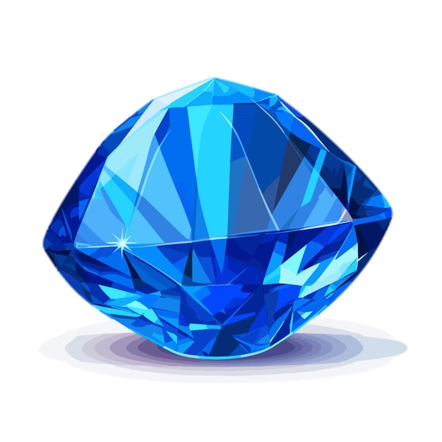 Sapphire vector on white background