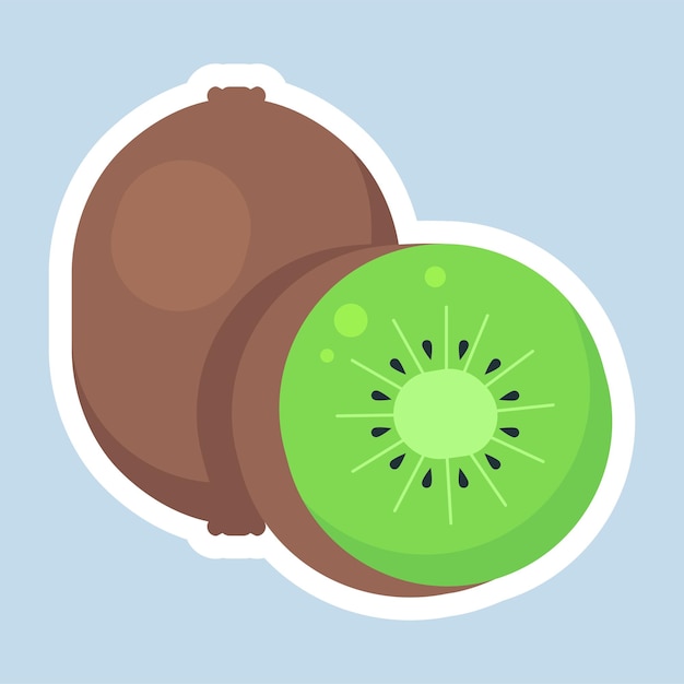 Sappige mooie kiwi eenvoudige illustratie