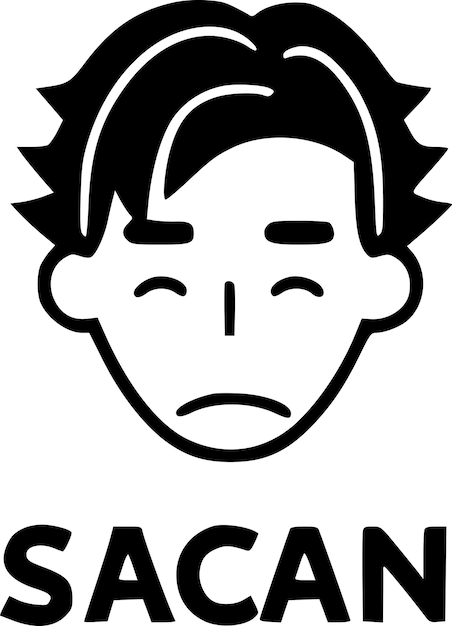 Vector sarcasm black and white vector illustration