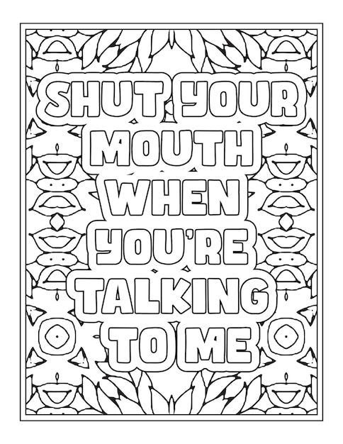 Sarcastic quotes coloring pages