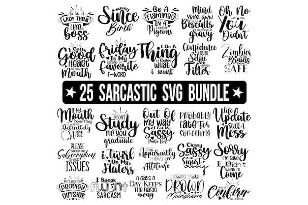 Sarcastic svg bundle