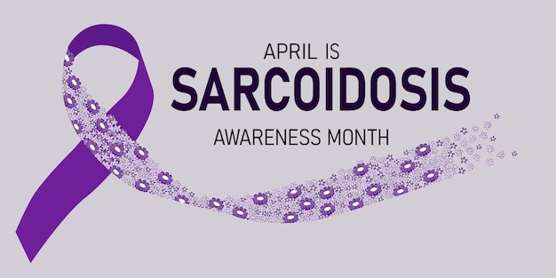 Sarcoidosis ribbon with flowers