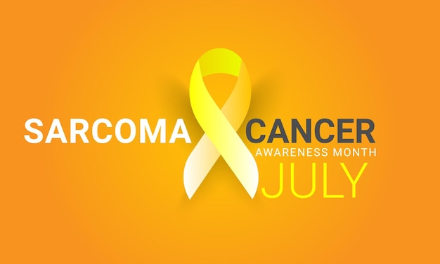 Sarcoma cancer awareness month background banner card poster template vector illustration