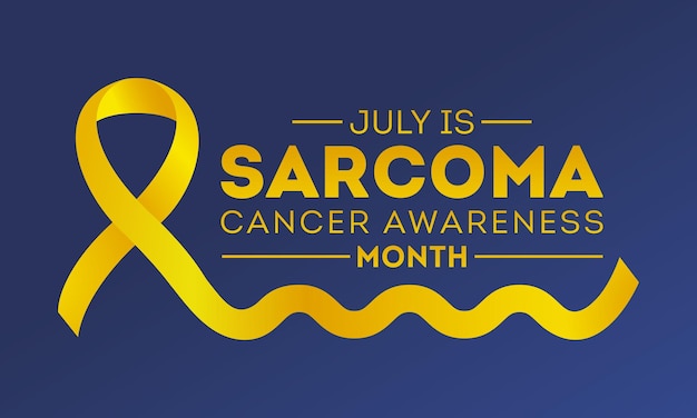 Il mese di consapevolezza del cancro del sarcoma luglio è il concetto di banner del mese di consapevolezza del sarcoma viene celebrato ogni luglio illustrazione vettoriale