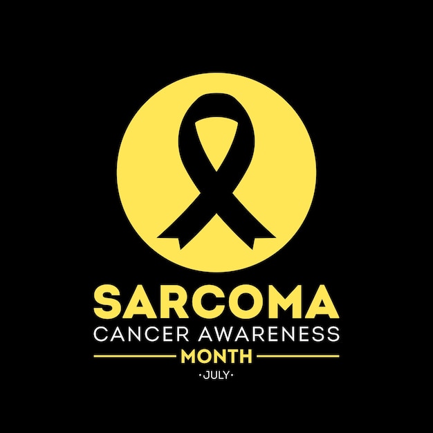 Vettore il mese di consapevolezza del cancro del sarcoma luglio è il concetto di banner del mese di consapevolezza del sarcoma viene celebrato ogni luglio illustrazione vettoriale