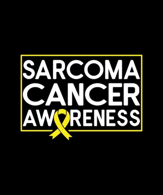 Consapevolezza del cancro del sarcoma maglietta a nastro giallo