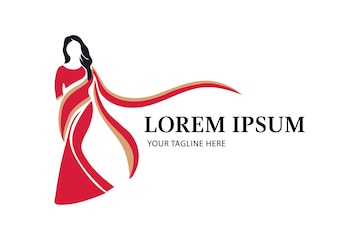 Premium Vector | Saree logo design with women figure template women ...