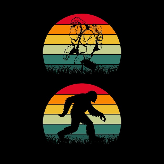 Sasquatch silhouette design