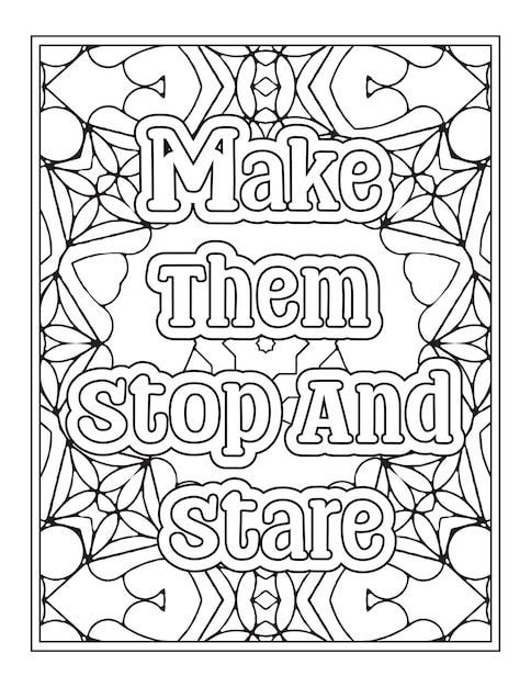 Kdp 색칠 페이지에 대한 Sassy Quotes Coloring Pages
