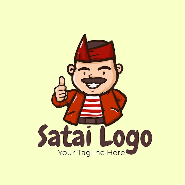 Satai cartoon logo character