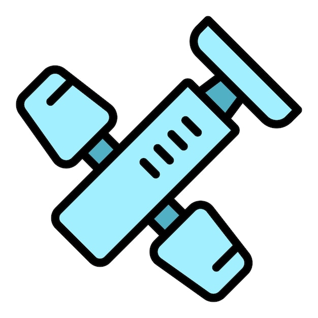 Satelliet internet pictogram Overzicht Satelliet internet vector pictogram voor webdesign geïsoleerd op witte achtergrondkleur plat