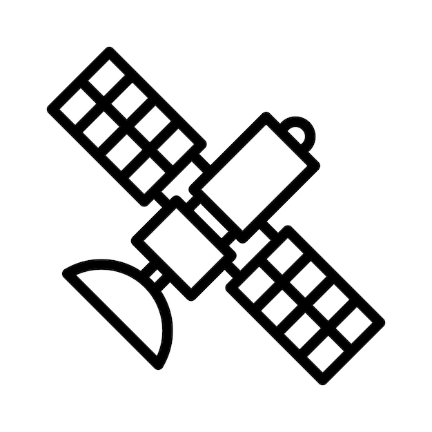 Satelliet teken vector glyph kleur symboolpictogram