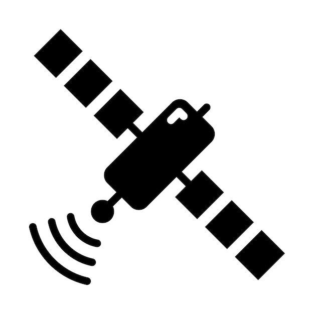 Satelliet teken vector glyph kleur symboolpictogram