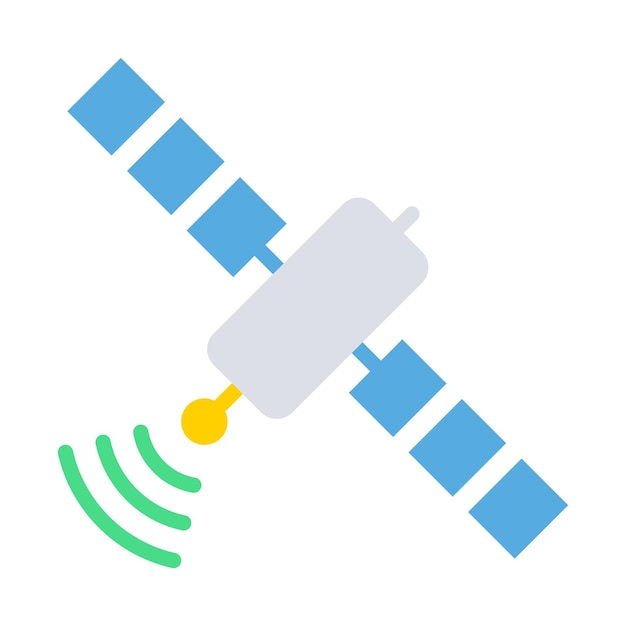 Satelliet teken vector glyph kleur symboolpictogram