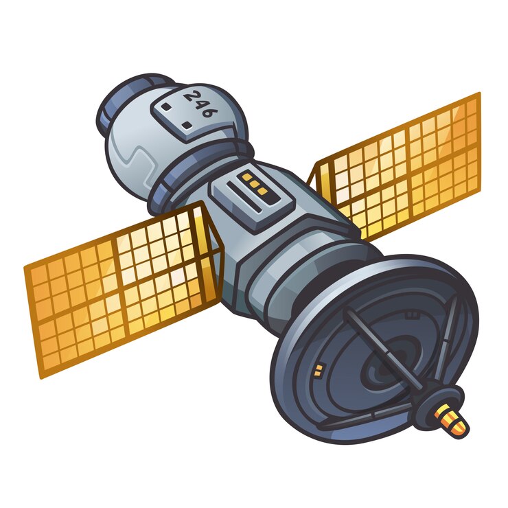 Satellietpictogram voor ruimtespel
