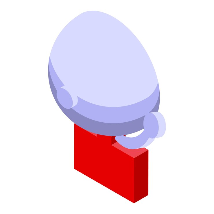 Vector satellite dish pointing to the sky on red base isometric icon