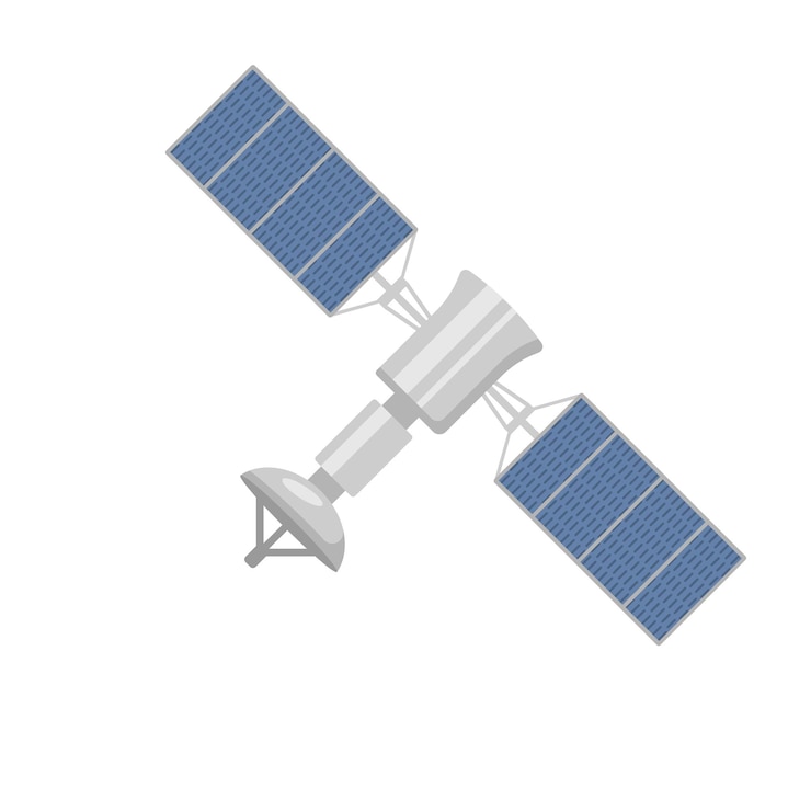 Vector satellite icon isolated on white background vector illustration