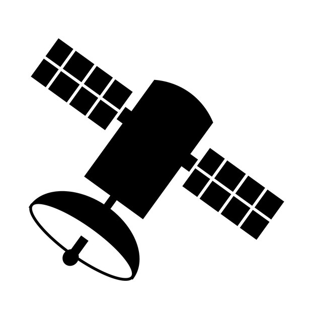 Шаблон векторного дизайна логотипа спутника