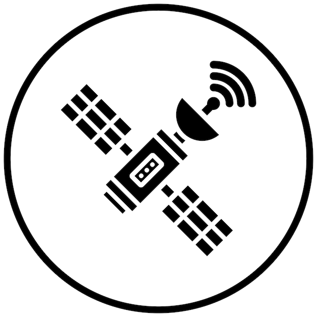 Vettore stile dell'icona satellitare