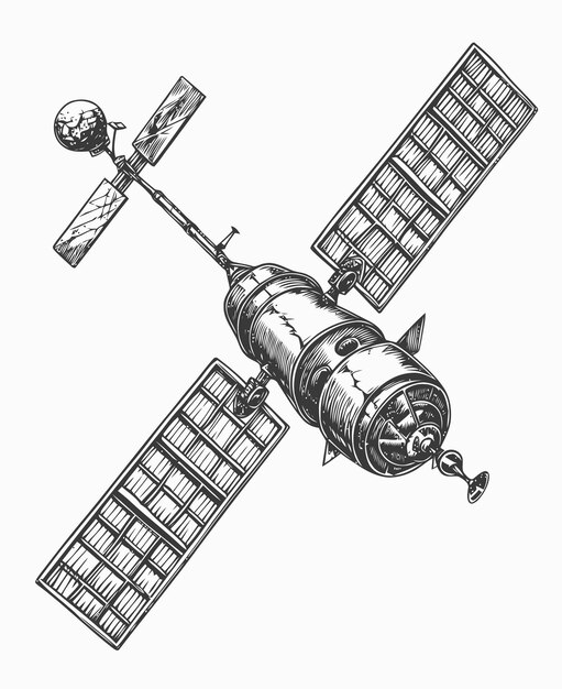 Satellite illustration Satellite coloring book