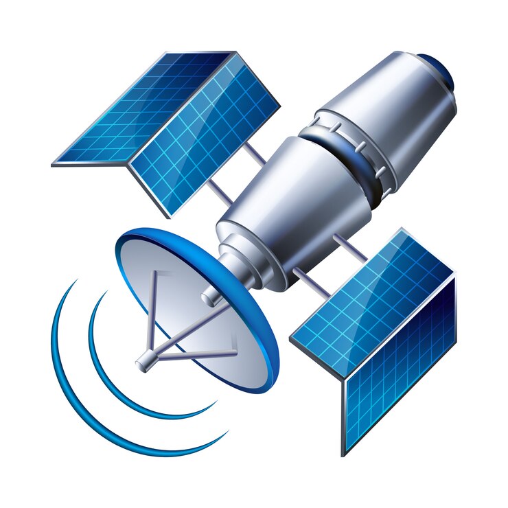 Vector 白い背景で隔離の衛星